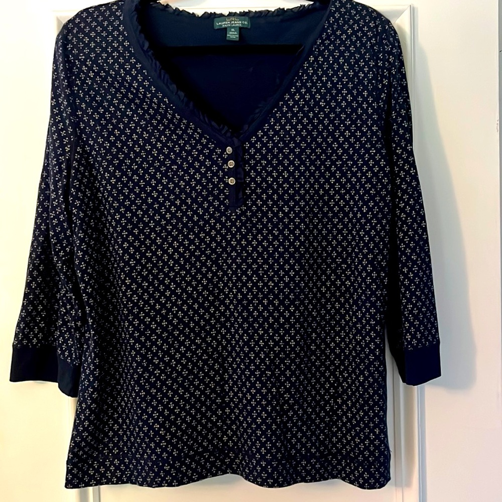 Ralph Lauren size XL three-quarter sleeve cotton shirt